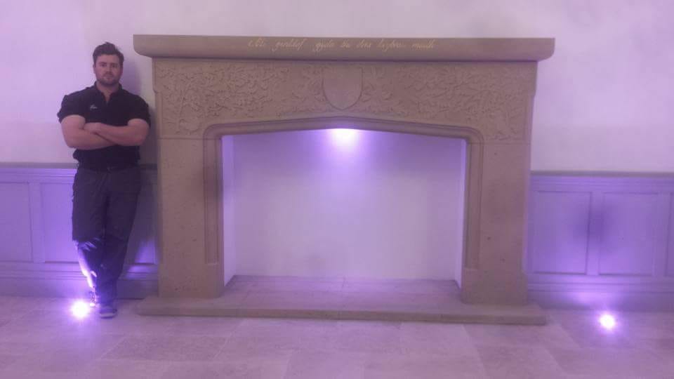 Are you thinking of a log burner being fitted this winter why not finish it of with a hand made limestone fireplace. North Wales, North West, Wirral, Liverpool & Cheshire UK