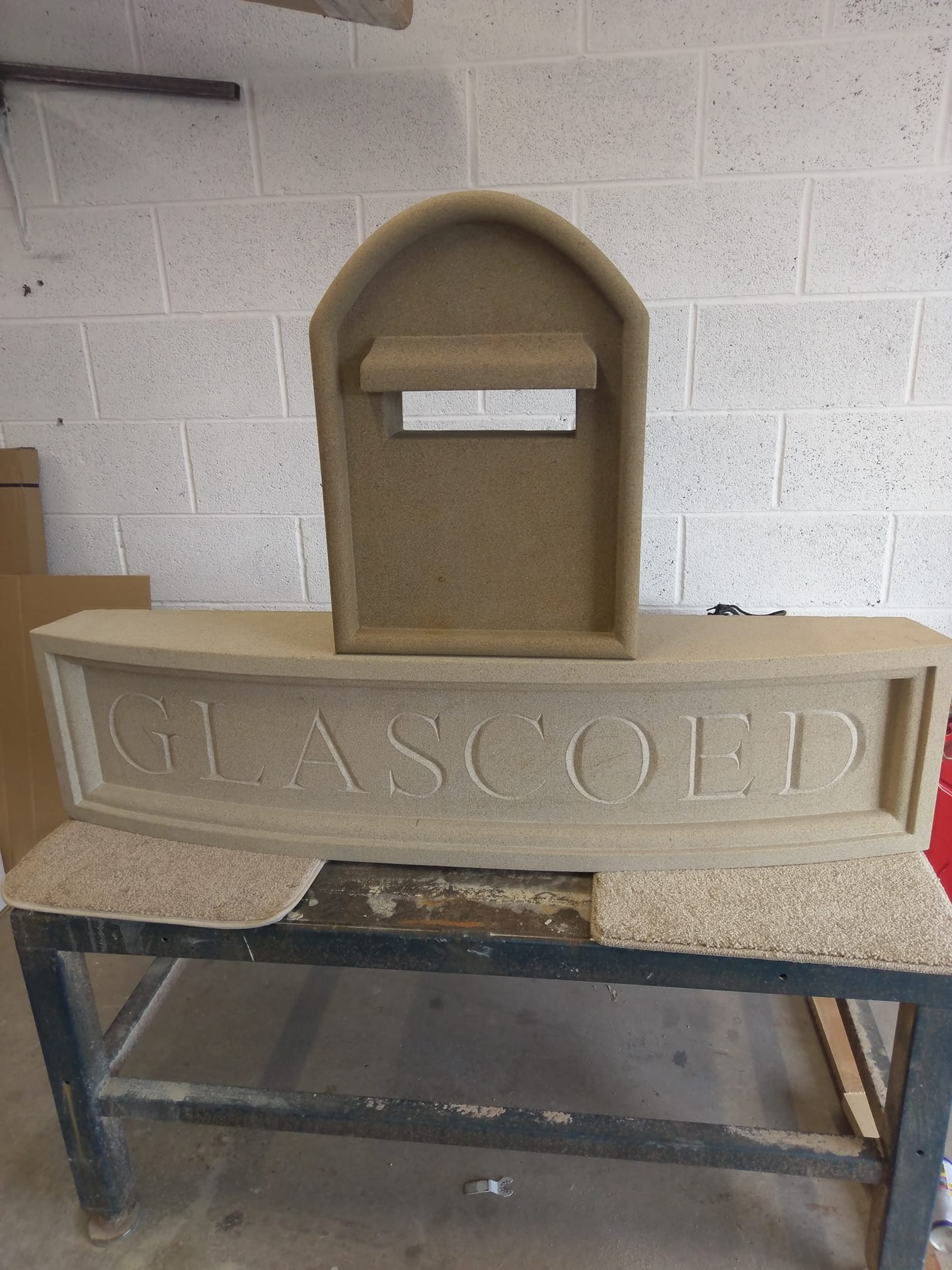 Our sandstone entrance project for a north wales manor house now has it's letter box to match. We are just waiting for some confirmation on some of the finer details. North Wales, North West, Wirral, Liverpool & Cheshire UK
