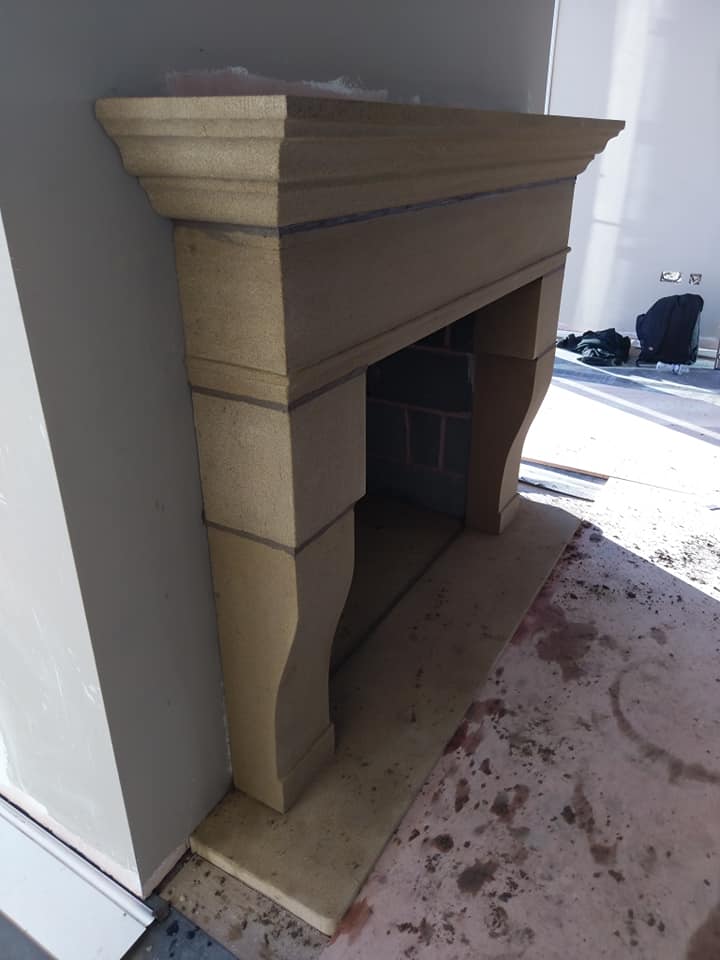 Another surround finished and installed today for a client in Chester. This surround was all the customers design with the request for a rough and old finish feeling to it. North Wales, North West, Wirral, Liverpool & Cheshire UK