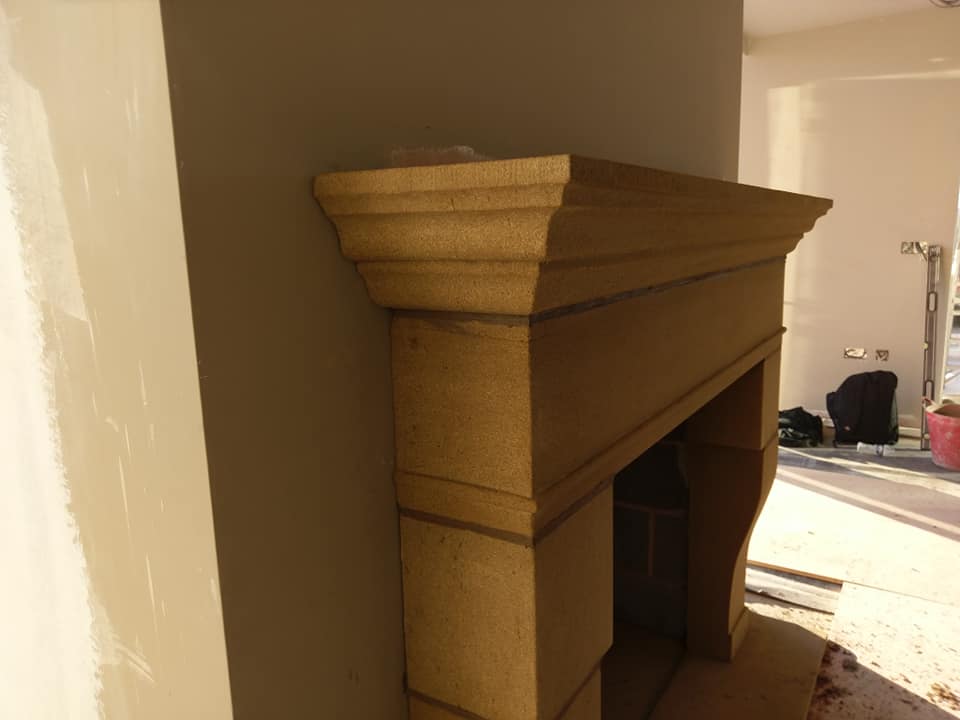 Another surround finished and installed today for a client in Chester. This surround was all the customers design with the request for a rough and old finish feeling to it. North Wales, North West, Wirral, Liverpool & Cheshire UK