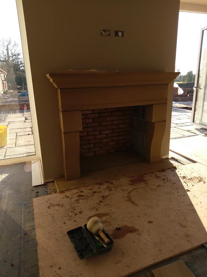 Another surround finished and installed today for a client in Chester. This surround was all the customers design with the request for a rough and old finish feeling to it. North Wales, North West, Wirral, Liverpool & Cheshire UK