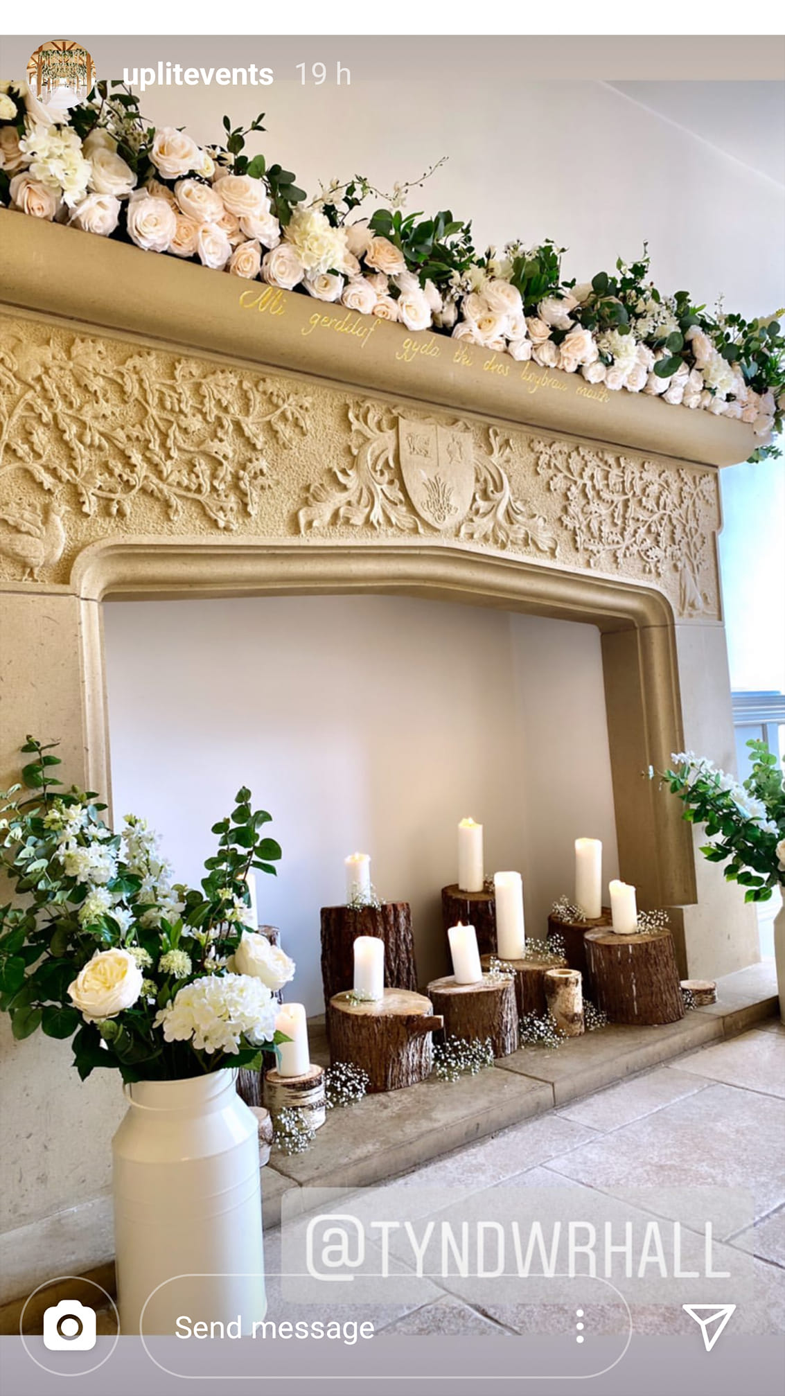 Another amazing photo of a firesurround we helped supply to a wedding venue in northwales. North Wales, North West, Wirral, Liverpool & Cheshire UK